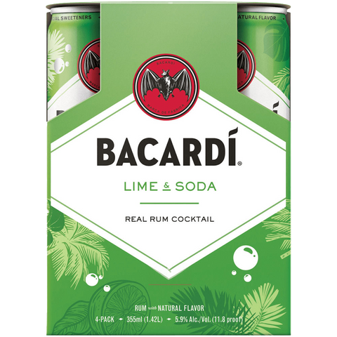Bacardí Lime & Soda 4 Pack Cans