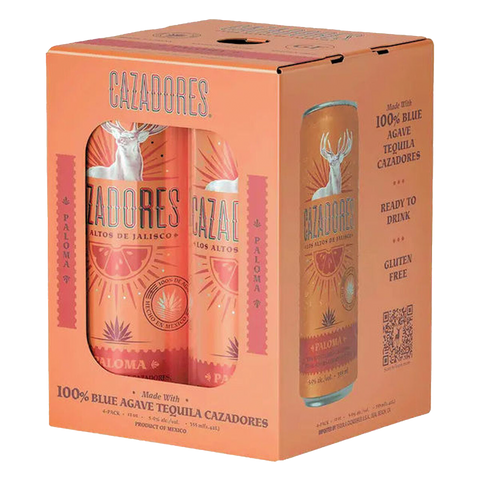 Cazadores Tequila Paloma Cocktail Ready-To-Drink 4-Pack Cans