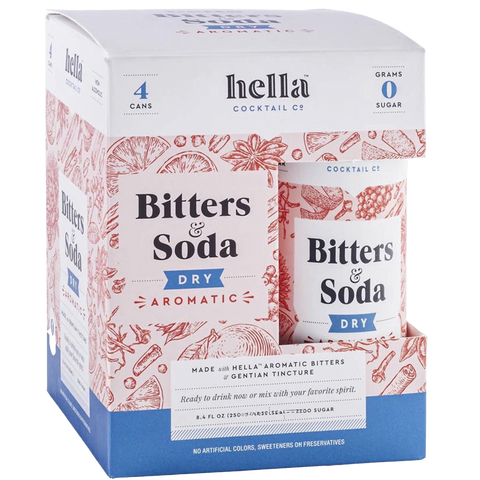 Hella Bitters & Soda Dry Aromatic 4 pack Cans