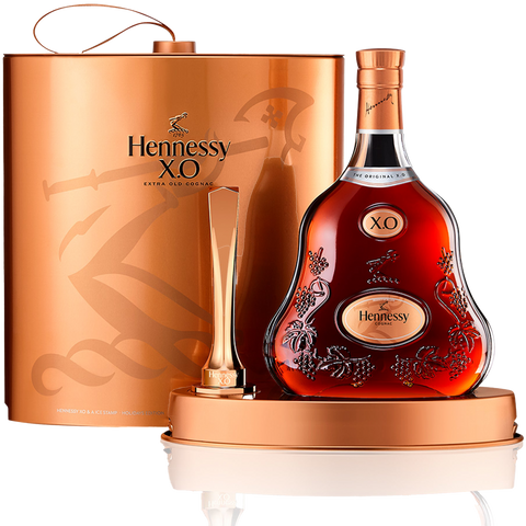 Hennessy XO Cognac Holiday Bottle with Gift Box & Ice Stamp