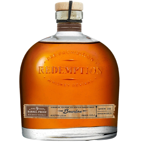 Redemption 9 Year Old Barrel Proof Bourbon