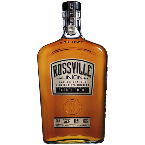 Rossville Union Master Crafted Barrel Proof Straight Rye Whiskey