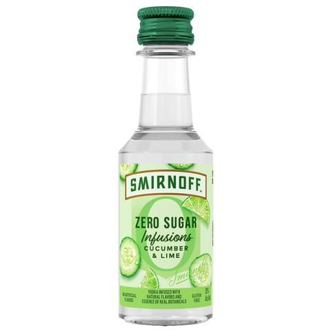 Smirnoff Zero Infusions Cucumber Lime 50ml Sleeve (10 bottles)