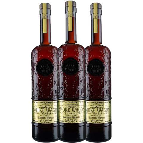 Smoke Wagon Uncut Unfiltered Bourbon 3 Bottle Tasters Pack