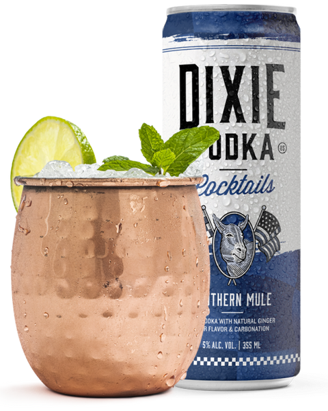 Dixie Vodka Cocktails Southern Mule (4 Pack Cans)