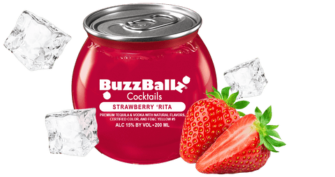 Buzzballz Strawberry 'Rita 200ml Set (6 Bottles)