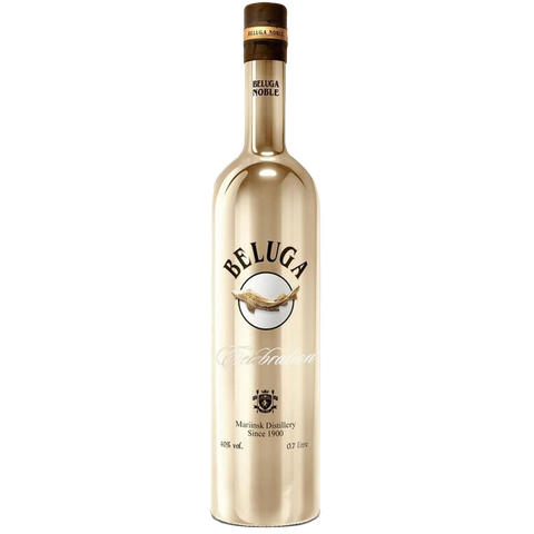 Beluga Noble Celebration Russian Vodka Gold Bottle