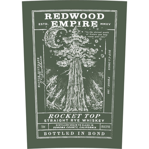 Redwood Empire "Rocket Top" Bottled In Bond Rye Whiskey 5 Year Batch 2