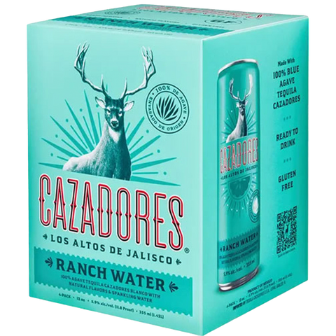 Cazadores Tequila Ranch Water Ready-To-Drink 4-Pack Cans