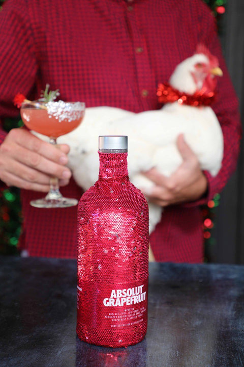 Absolut Grapefruit Pink Sequin Limited Edition Bottle