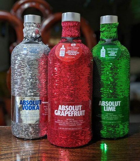 Absolut Grapefruit Pink Sequin Limited Edition Bottle