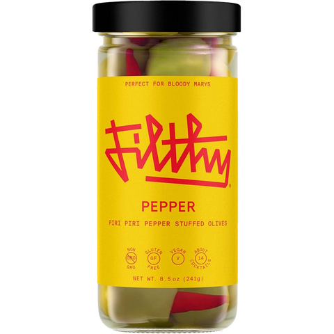 Filthy Foods Pepper Olives (Glass Jar)