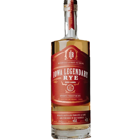 Iowa Legendary Rye Red Label Whiskey