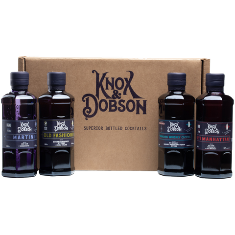 Knox & Dobson Superior Bottles Cocktails Variety (4-Pack) 200ml