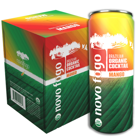 Novo Fogo Sparkling Caipirinha Mango and Lime Cocktail (4 Pack)