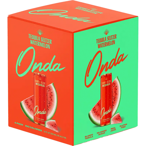 Onda Sparkling Tequila Watermelon (4 pack cans)