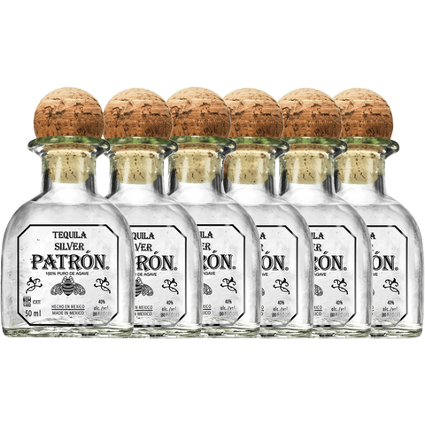 Patrón Silver Tequila 50mL Sleeve (6 bottles)