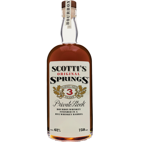 Scotti's Springs 3 Year Private Stock Barrel Aged Bourbon Finished in Rye Barrels