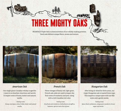 Bearface Triple Oak Elementally Aged 7 Year Canadian Whisky