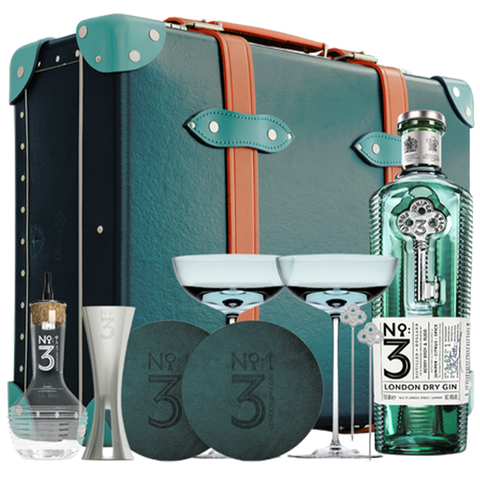 No 3 London Dry Gin Globe Trotter Unrivalled Martini Case