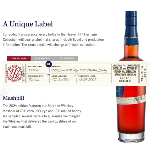 Heaven Hill Heritage Collection Kentucky Straight Bourbon 2024