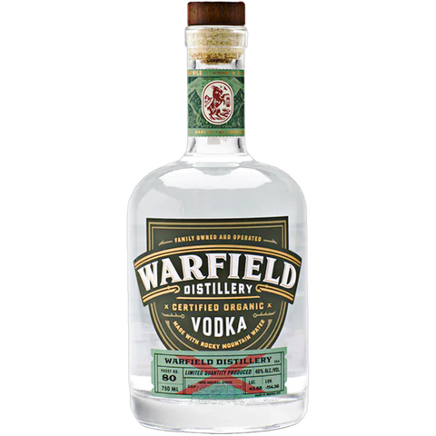 Warfield Distillery Certified Organic Vodka